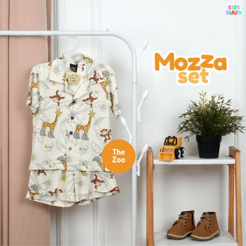 Setelan Mozza Setelan Pendek Anak Rayon Piyama Anak Cakep Usia 1-10 Tahun SML XL XXL