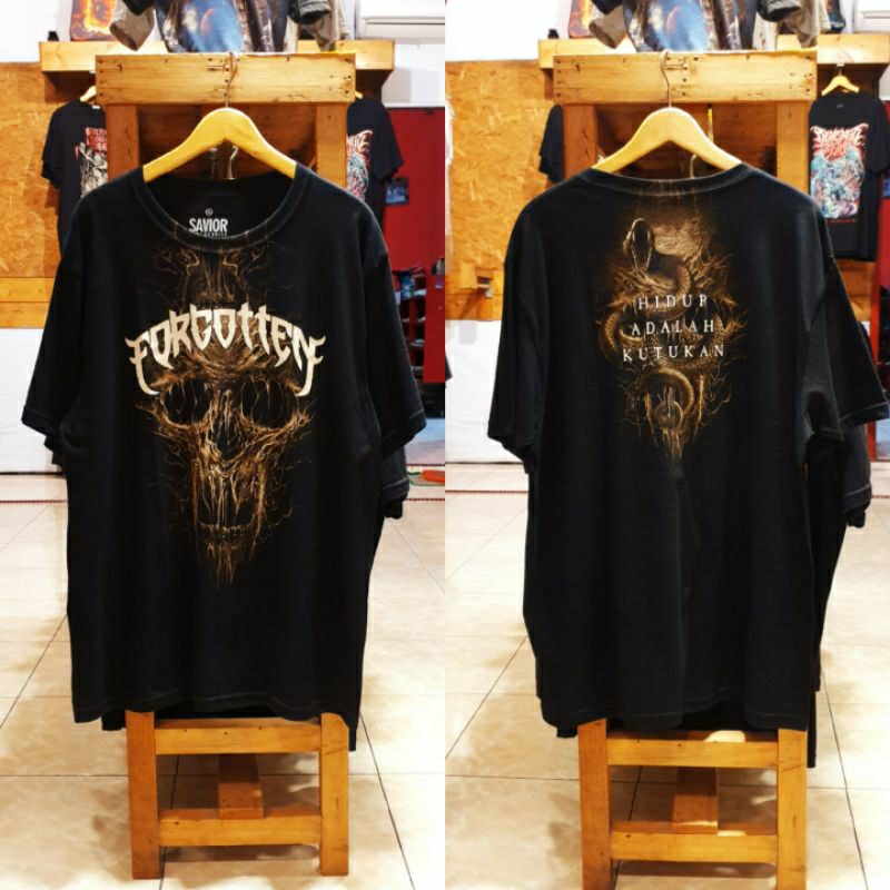 KAOS PENDEK FORGOTTEN ORIGINAL SAVIOR DISTRO - KAOS PENDEK BAND METAL FORGOTTEN LOKAL MODEL TERBARU 