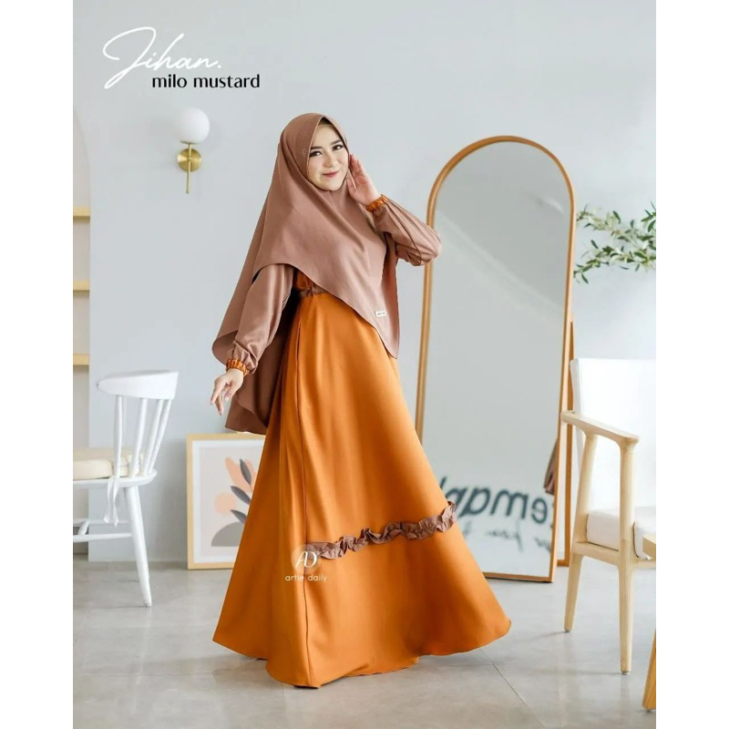 JIHAN SYARI UKURAN M - L - XL - XXL - XXXL PLUS JILBAB GAMIS TERBARU KEKINIAN PESTA KONDANGAN DRESS PLUS KHIMAR BUSUI RESLETING DEPAN GAMIS REMAJA SET MAXI DRESS JUMBO TERLARIS MURAH HARGA PROMO SETELAN WANITA FASHION MUSLIM