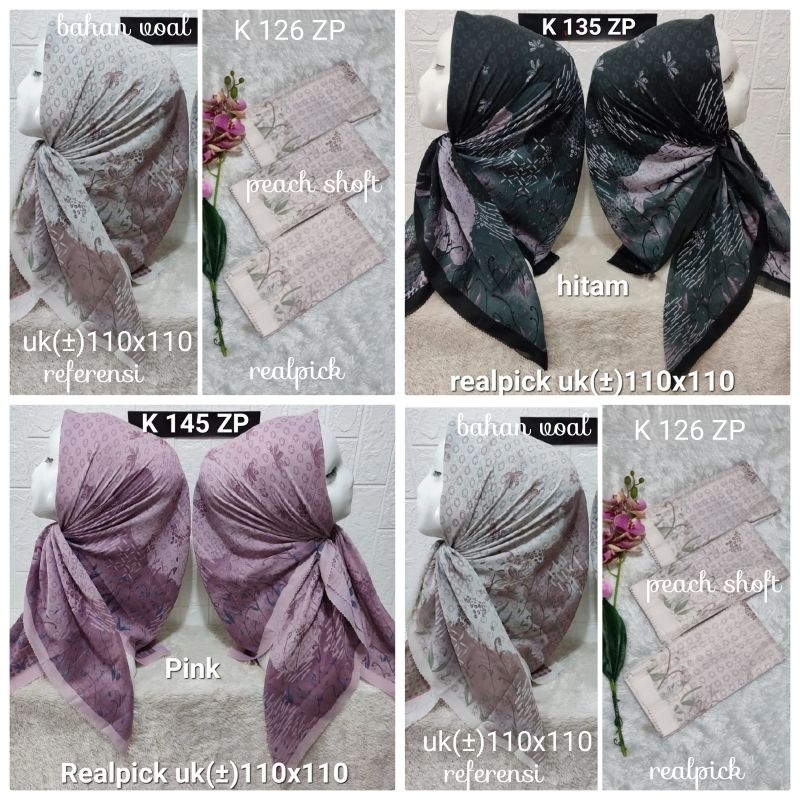 jilbab voal motif premium laser cut terbaru