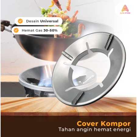 Tatakan kompor penghalang angin anti slip