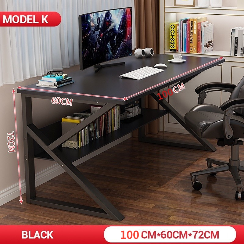 Pocket Dragon Meja komputer/Meja laptop/Meja gaming/Meja kerja/Meja belajar aesthetic/Meja kantor(A122A)-A122A-100cm