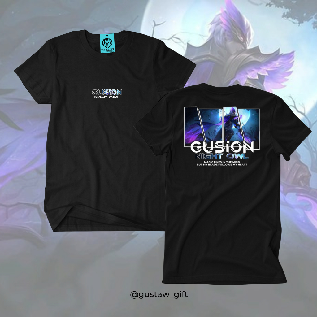 GG T-Shirt GUSION Collector skin Mobile Legends Kaos Custom Katun Slim-fitting