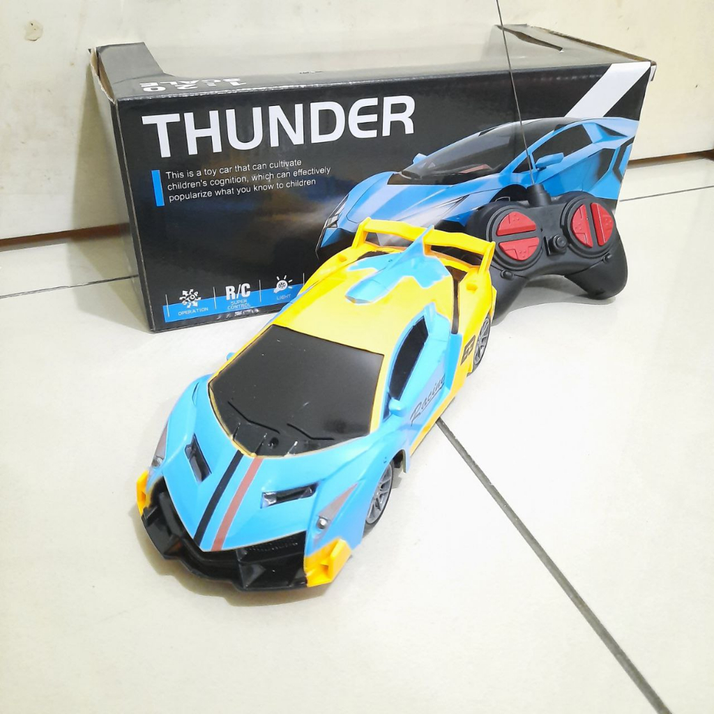 Mobil Remote Control Sport Car Racing balap Sedan Vehicle Thunder Police car Terbaru  | Mainan Anak Laki Laki