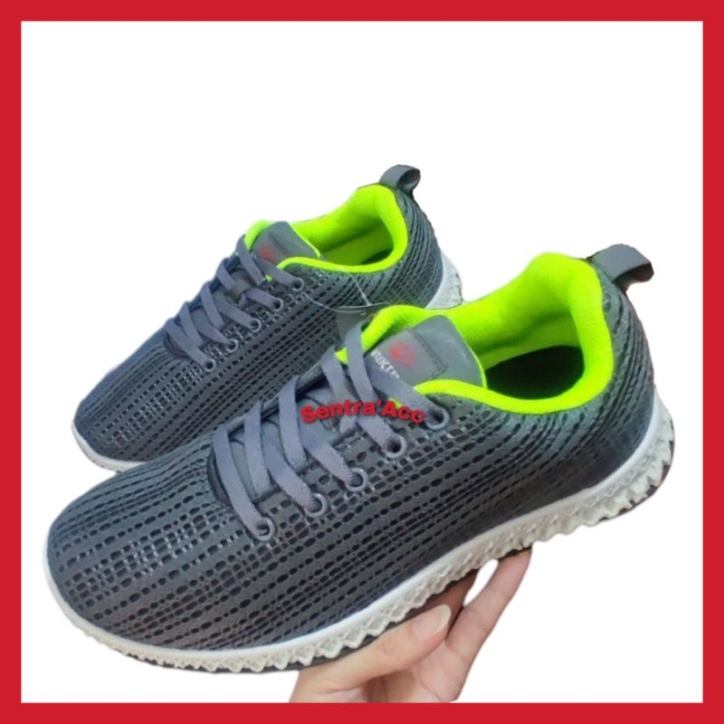 Sepatu Unisex Wukira Apollo Abu Putih Citrun Sepatu Tali Abu