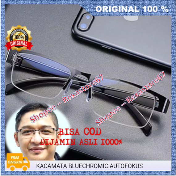 Kacamata Baca Superior Kacamata Bluechromic Autofokus Anti Radiasi Kacamata Rabun Dekat Pria dan Wan