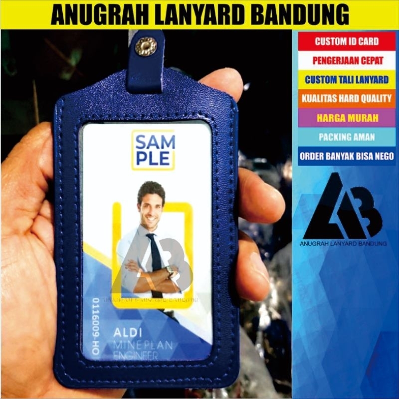 

FRAME Casing Tempat ID Card Holder KULIT Imitasi Portrait