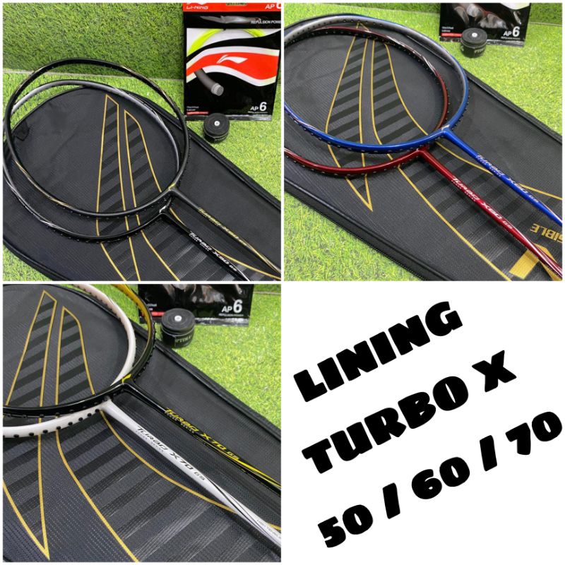 Raket Badminton LINING TURBO X 50 60 70 G5 ORIGINAL
