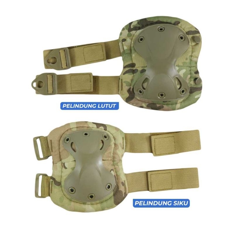 Centechia Camouflage Pelindung Lutut Siku Knee Elbow Pads Training Sport - CT20