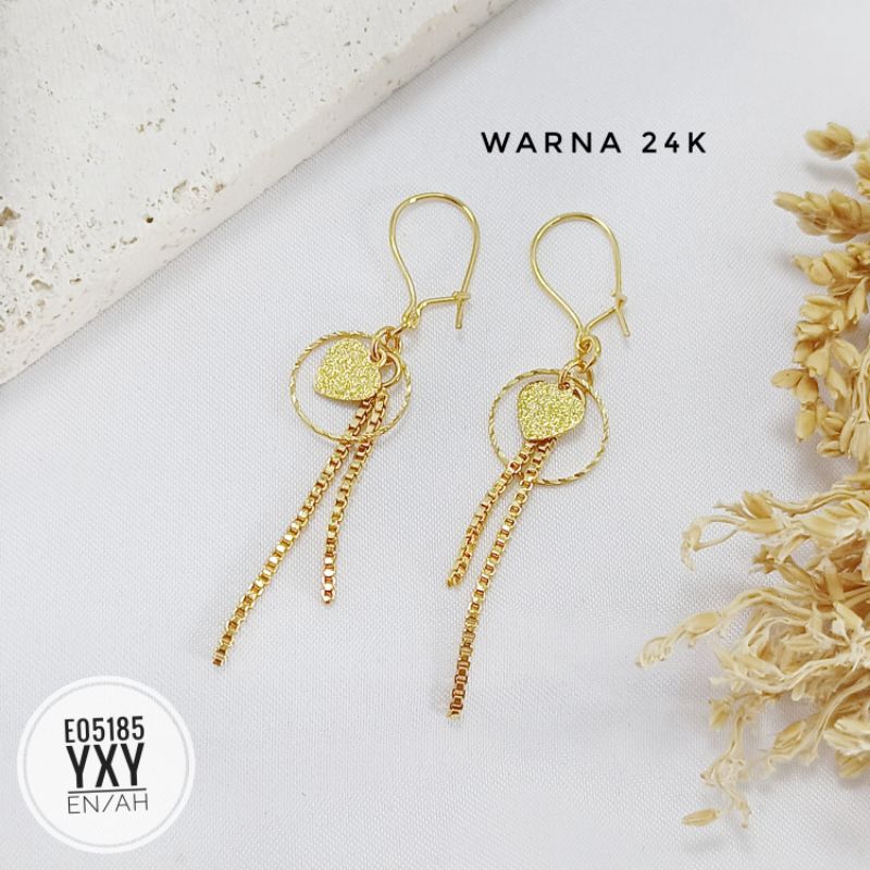 Anting Yaxiya jurai love warna 24k E05185