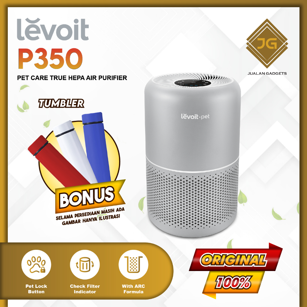 Levoit Core P350 Pet Care Air Purifier True HEPA H13 Filter - Garansi