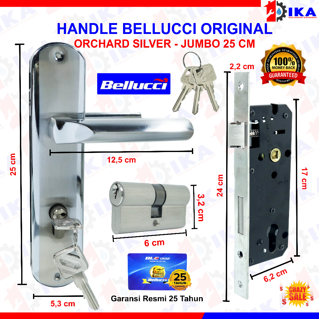 Kunci Pintu Besar Bellucci Orchard NP Handle Besar Bellucci  Handle Stainless Handle pintu besar kunci pintu besar komplit