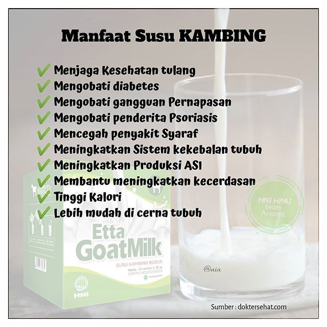 

BgKr Etta Goat Milk HNI HPAI EGM Susu Kambing Etawa 10 Sachet