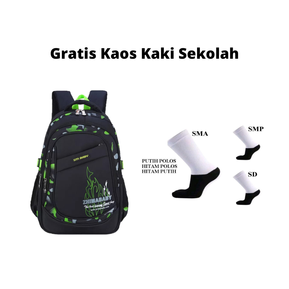 ATM67 -  Tas Sekolah Anak Laki Laki Sd Smp Sma Ransel Set Anak Anak Perempuan Backpack RANSEL LAKI LAKI POLO PRIA SEKOLAH SD SMP SMA SMK D3 TAS RANSEL LAPTOP TAS ANAK