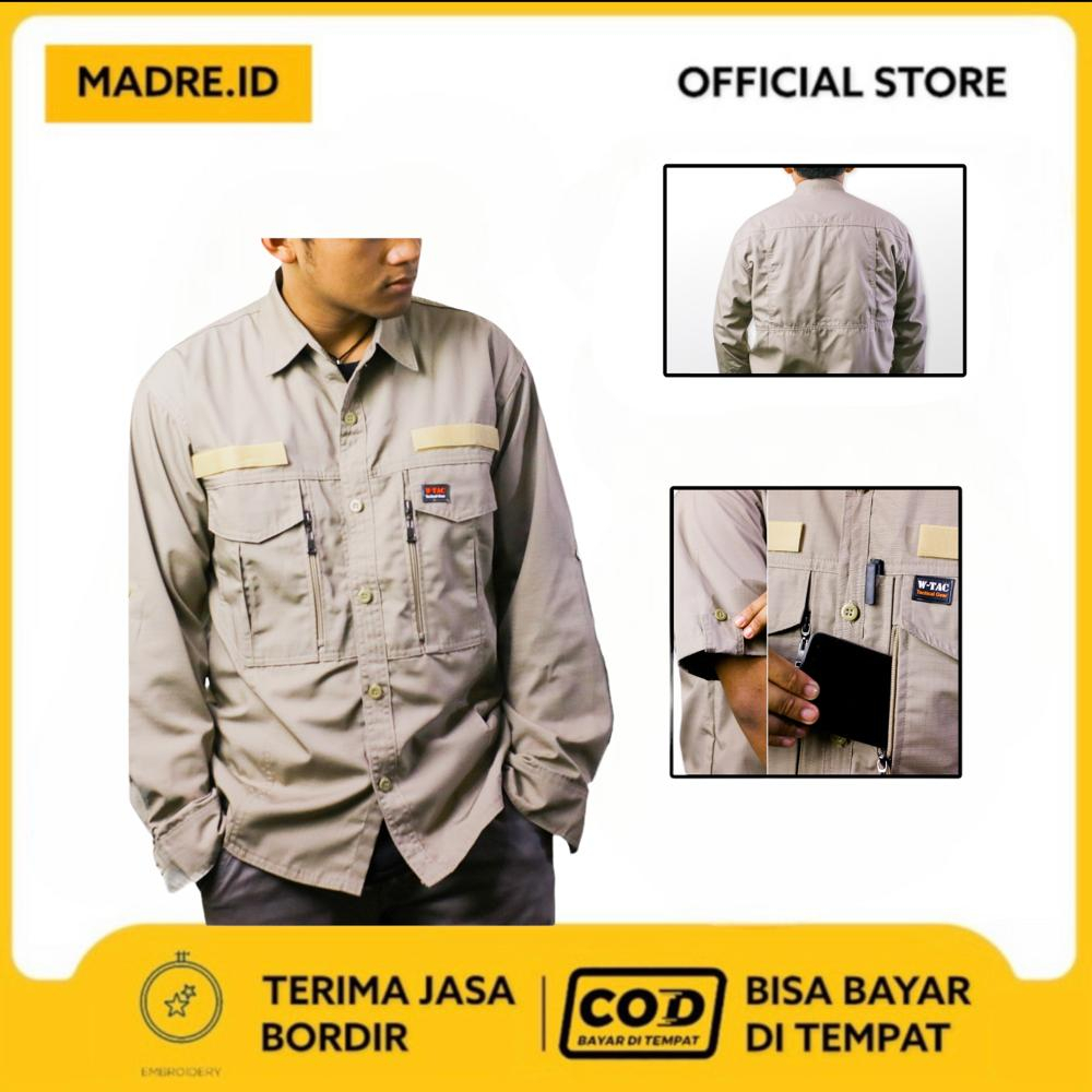 Kemeja Tactical W-TAC tangan Panjang / Baju Tactical Lapangan PDL