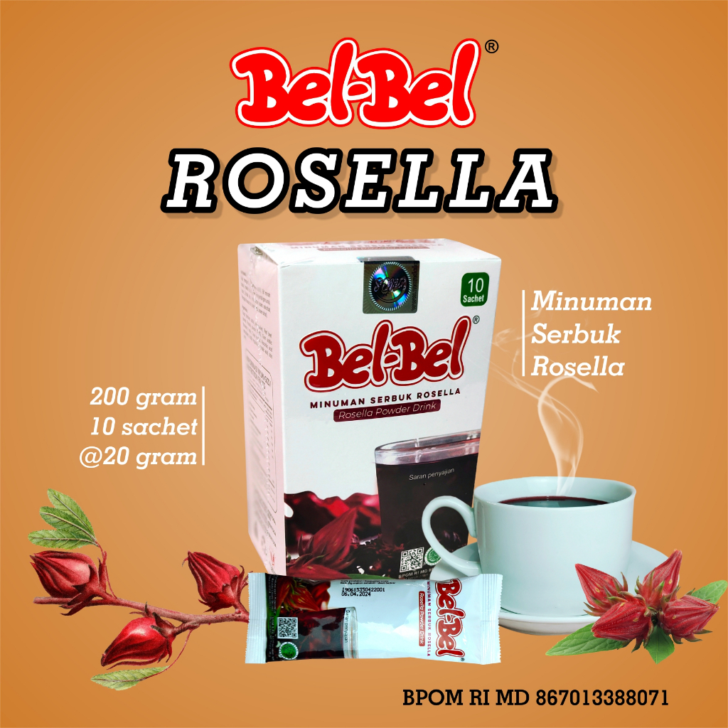 

Belbel Teh Rosella | 10 Sachet | 200 Gram | BPOM