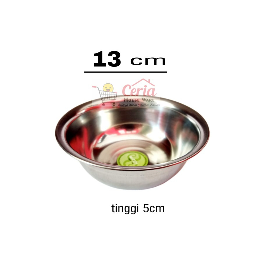 Mangkuk Stainless 15 cm &amp; 13 cm - 15 cm