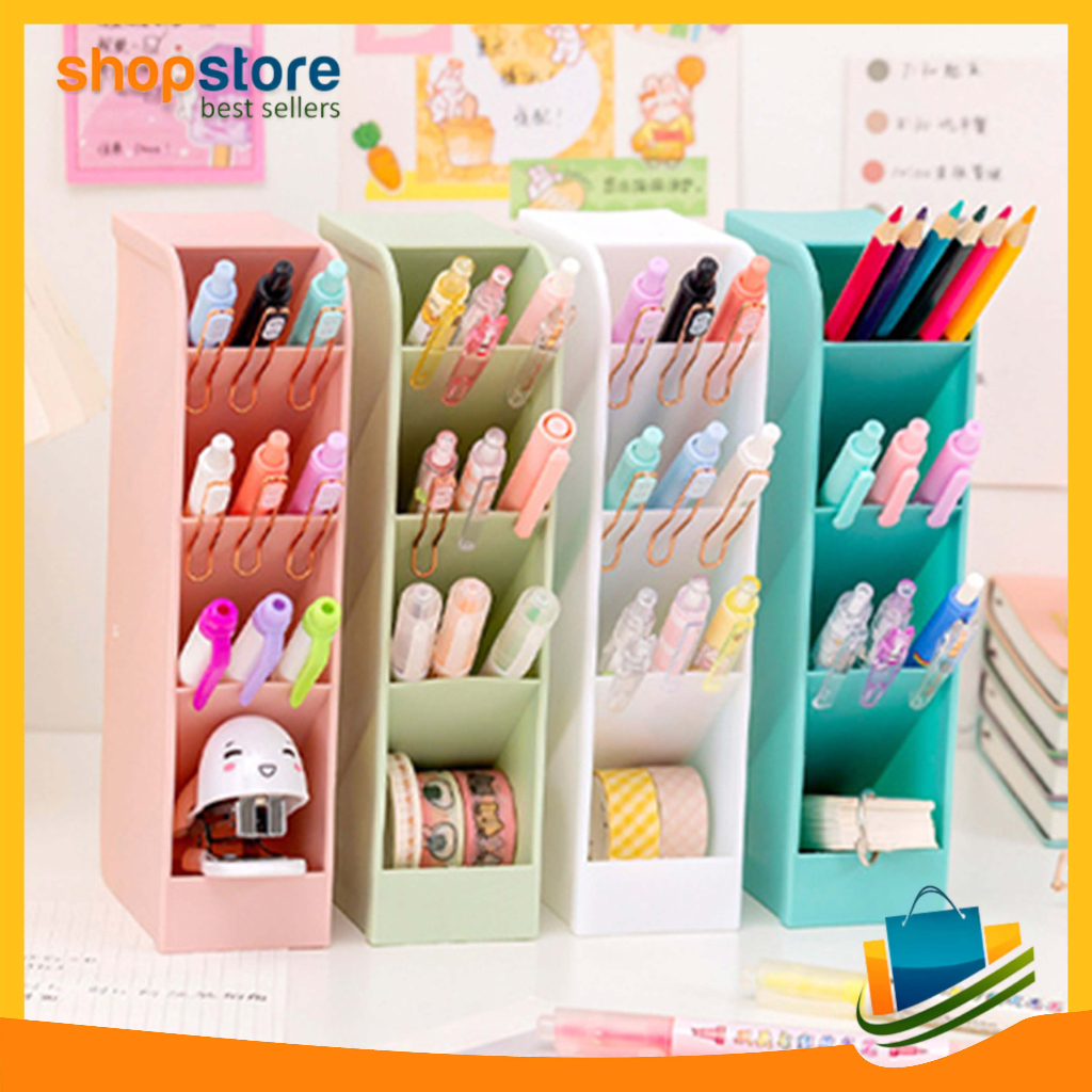 

Tempat Organizer 4 Layer Multifungsi Alat Tulis Rumah Kantor Make Up Kotak Pensil Miring Import COD 933