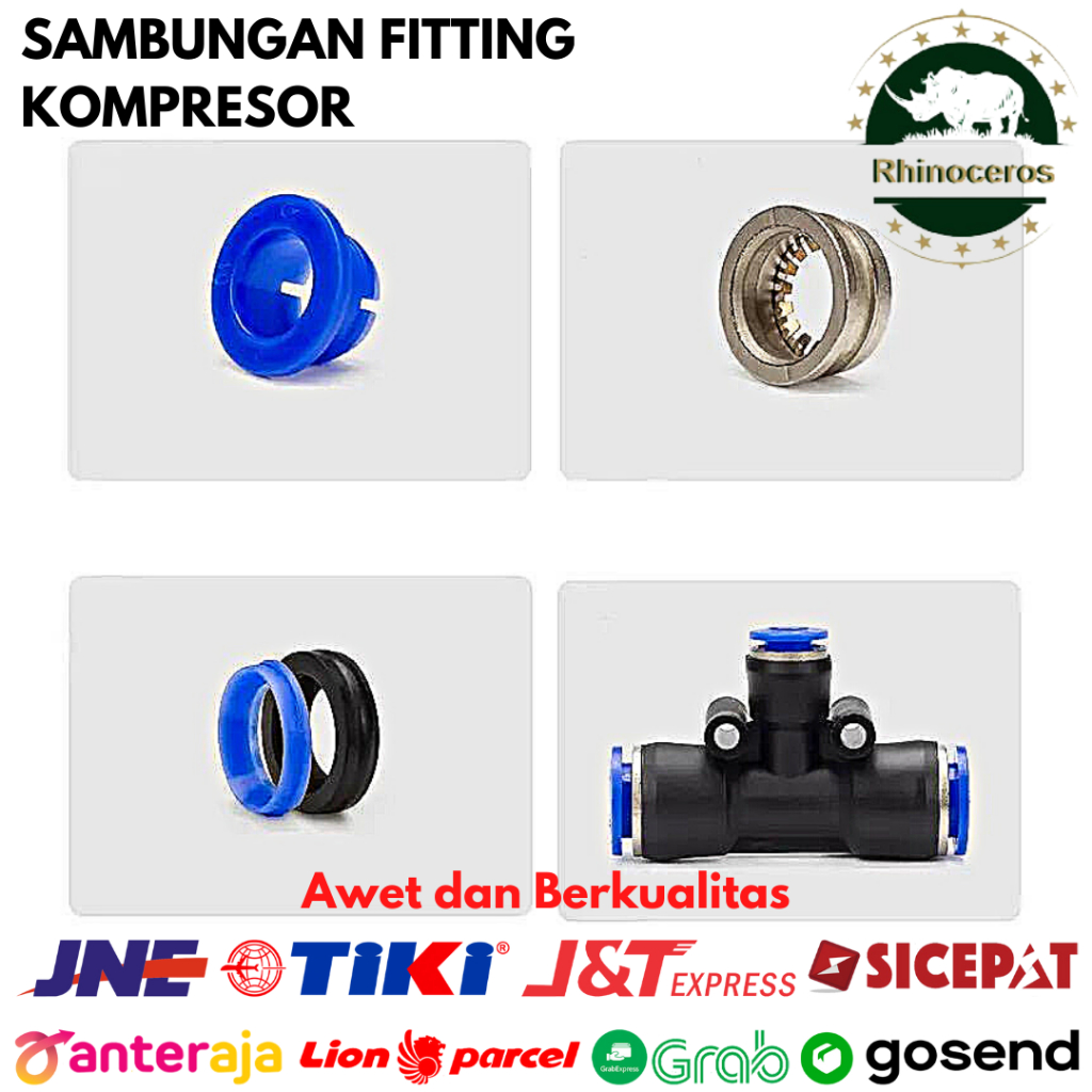 Fitting Pnuematic Reducer Selang Lurus dan Letter T 1/4 Inch