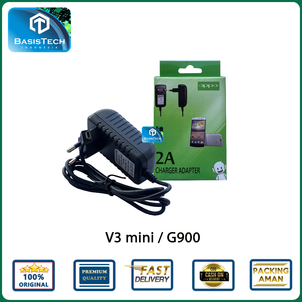 CHARGER CASAN OPPO V3 Mini 2A SUPER FAST CHARGING BASISTECH BT1-505