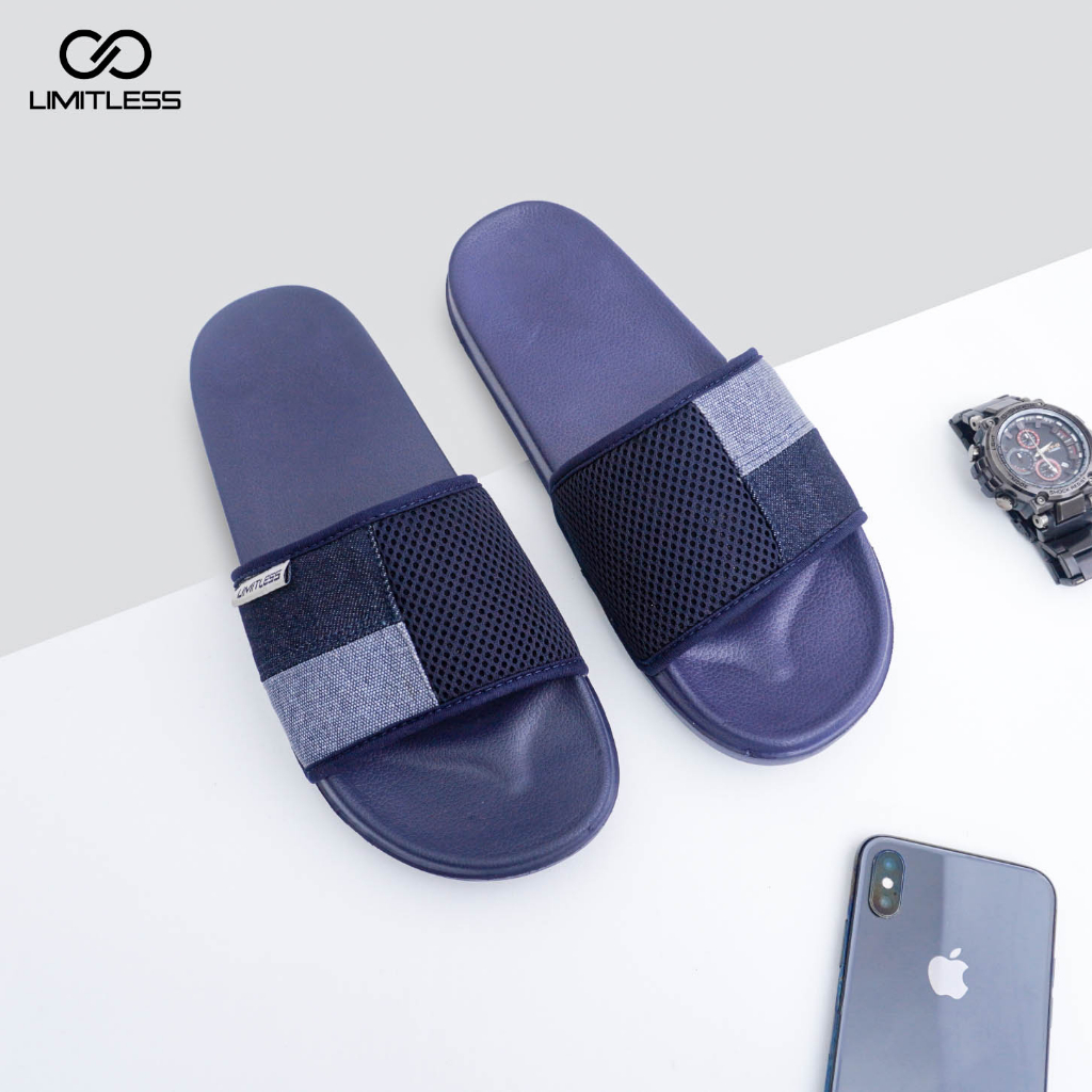 Sandal Slip On Pria Casual Terbaru Sendal Selop Cowok Distro Premium Kekinian Sandal Slide Cowo Dewasa Keren Trendy Sliper