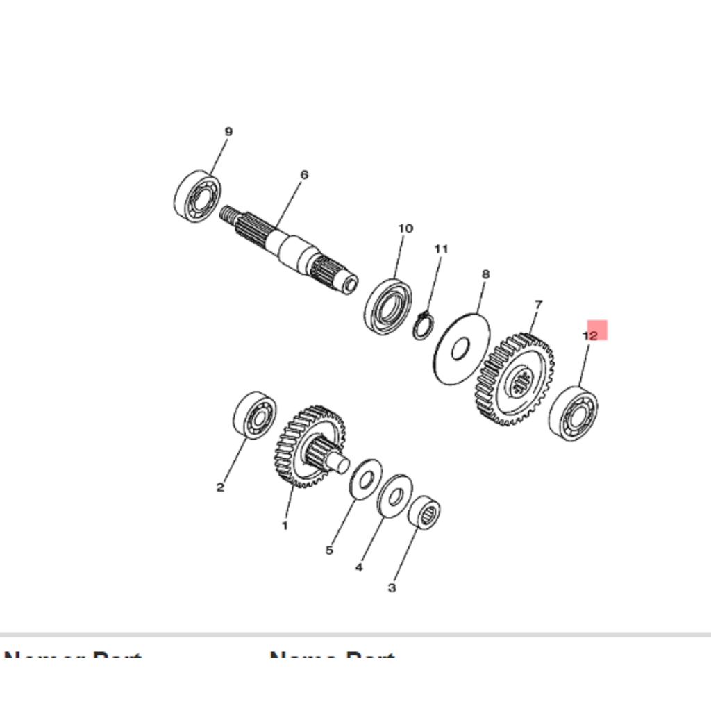 BEARING LAHER 6203 GARDAN RASIO AS PULY NOUVO MIO SPORTY SMILE - MIO J SOUL GT FINO KARBU FI XRIDE 115 YGP 93306-203X2