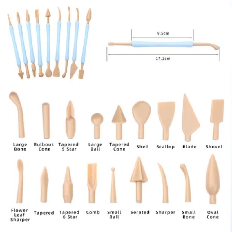 Fondant Carving set modelling dekorasi Clay Modelling fondant kue