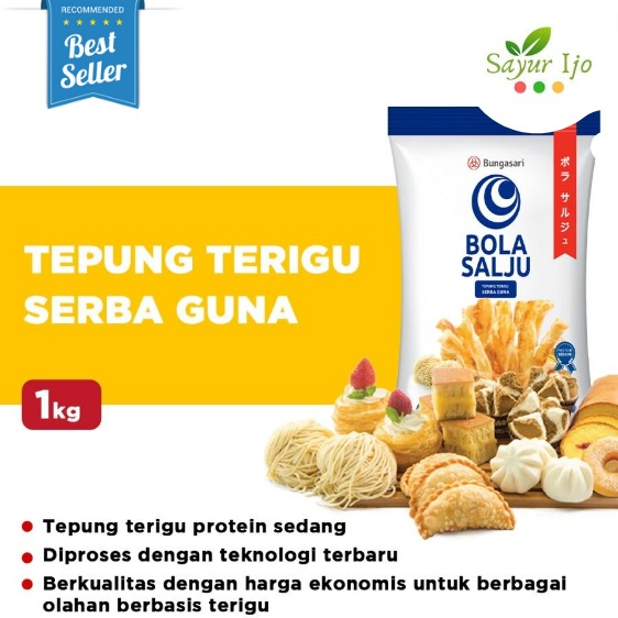 

Tepung Terigu Serbaguna Bola Salju Bungasari 1 Kg / Pack Cake Flour