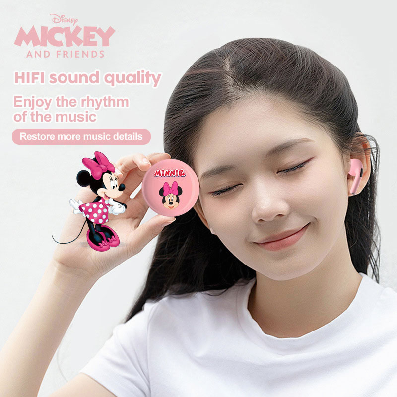 NEW Disney Bluetooth 5.3 Earphone HIFI Sound Wireless In-ear Sports Waterproof Headset Long Standby Noise Reduction