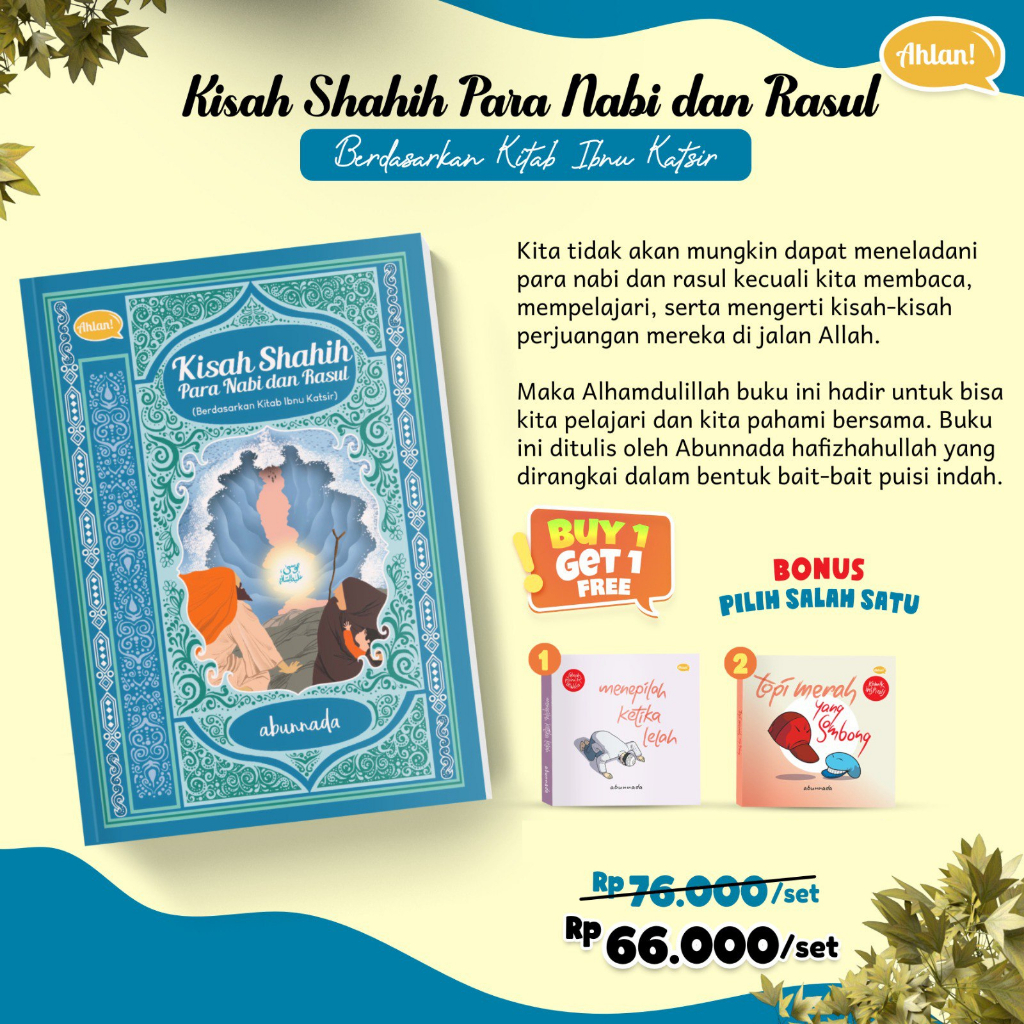 Buku Cerita Anak : Kisah Shahih Para Nabi dan Rasul (Bonus Buku Anak)