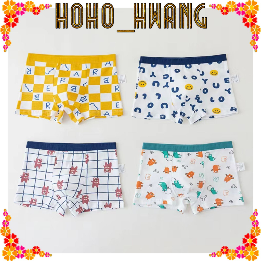 HOHO_HWANG (C-337) Boxer anak laki-laki/Celana dalam CD celana dalam anak laki-laki katun