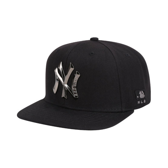 MLB NY Yankees Metal One Point Snapback Black