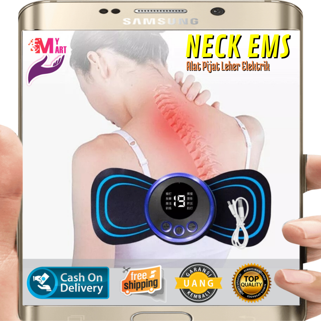 Alat Pijat Leher Elektrik Portable EMS - Neck Cervical Massager Electric Stimulator