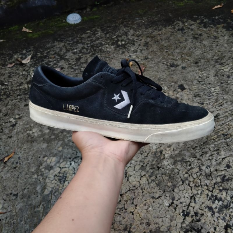 Converse L. Lopez Pro Ox Black White Suede