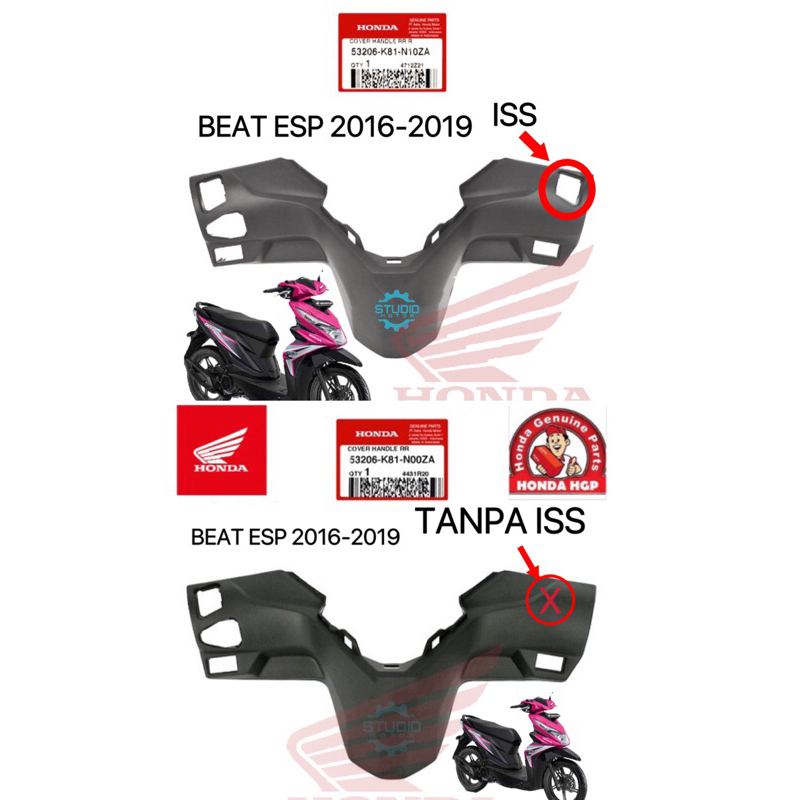 53206K81N10ZA 53206K81N00ZA Cover Batok Belakang SpeedoMeter Rear Front handle New Beat Eco Robot K81 2016 2017 2018 2019 ISS Idling Stop System