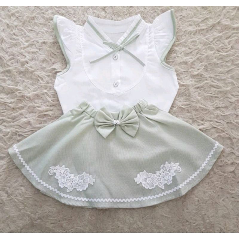 Dress Bayi usia 0-12 bulan/ Setelan baju bayi lucu/ Baju baby girl/ Baju bayi perempuan