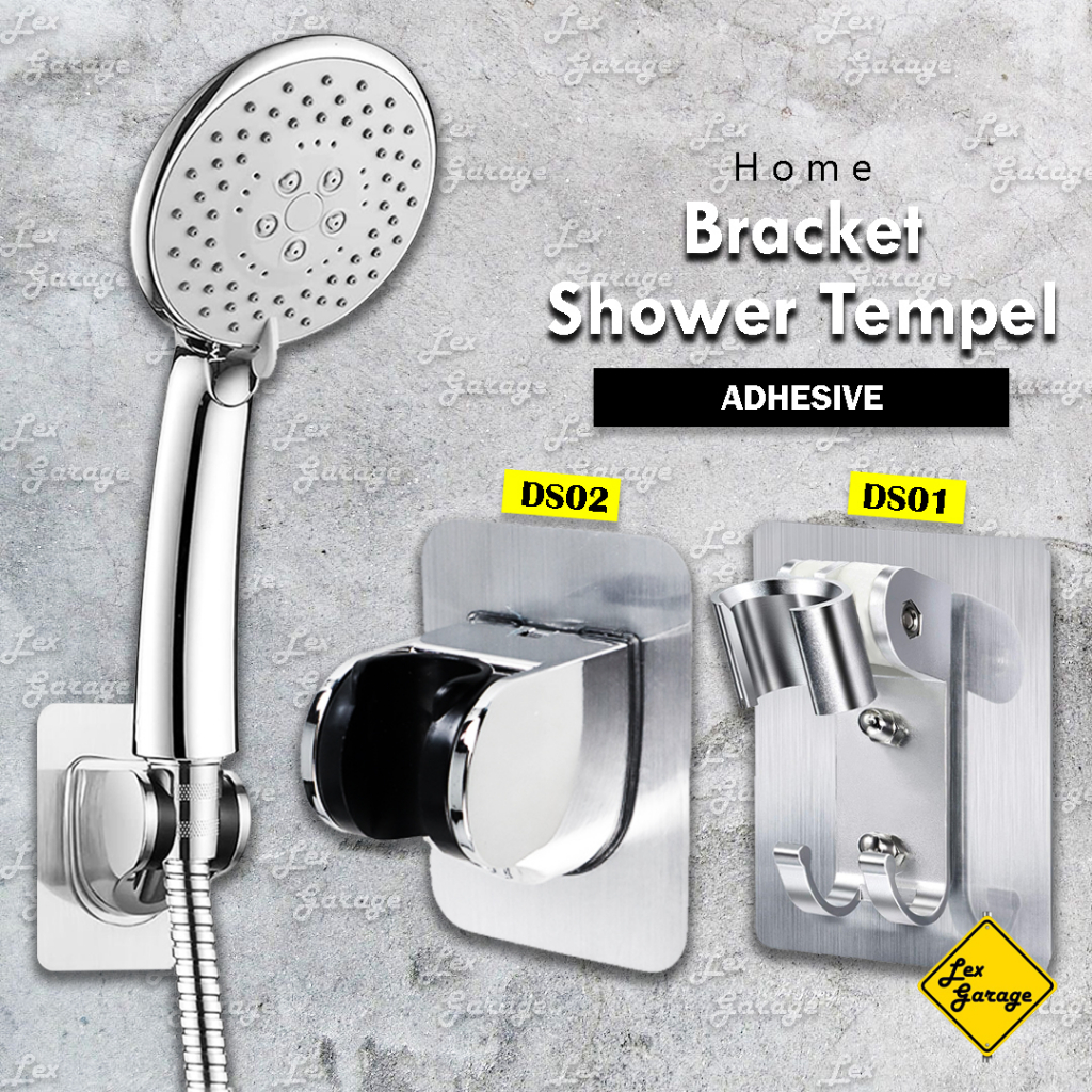 Gantungan Dudukan Shower Holder Tempel Bracket Pegangan Adjustable