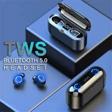 Amoi F9 Bluetooth Headset [Hifi/ TWS/ Fingerprint Touch] /  Facebook   Twitter   Google Plus   Earphone TWS F9 Original Wireless bluetooth v5.0 Headset sekaligus Powerbank for iOS &amp; Android Smartphone Headset Bluetooth LED Wireless Earbuds TWS F9-8 Okay D