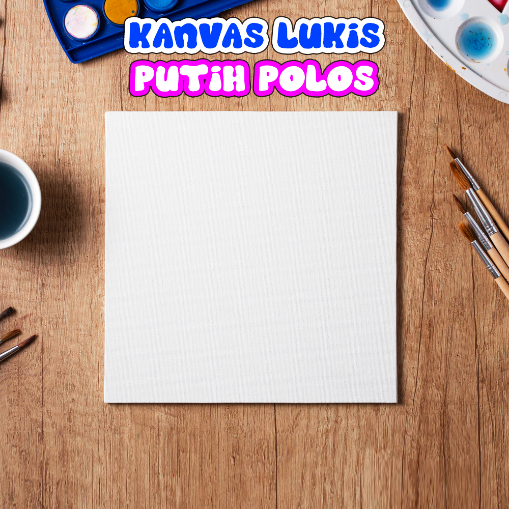 

Kanvas Lukis / Media Lukis Warna Putih Polos Bingkai Peralatan Melukis