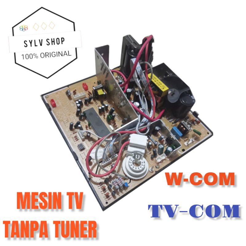 Mesin tv siaran analog / digital/tanpa tuner tabung 14-21 inch merek wcom wansonic tvcom