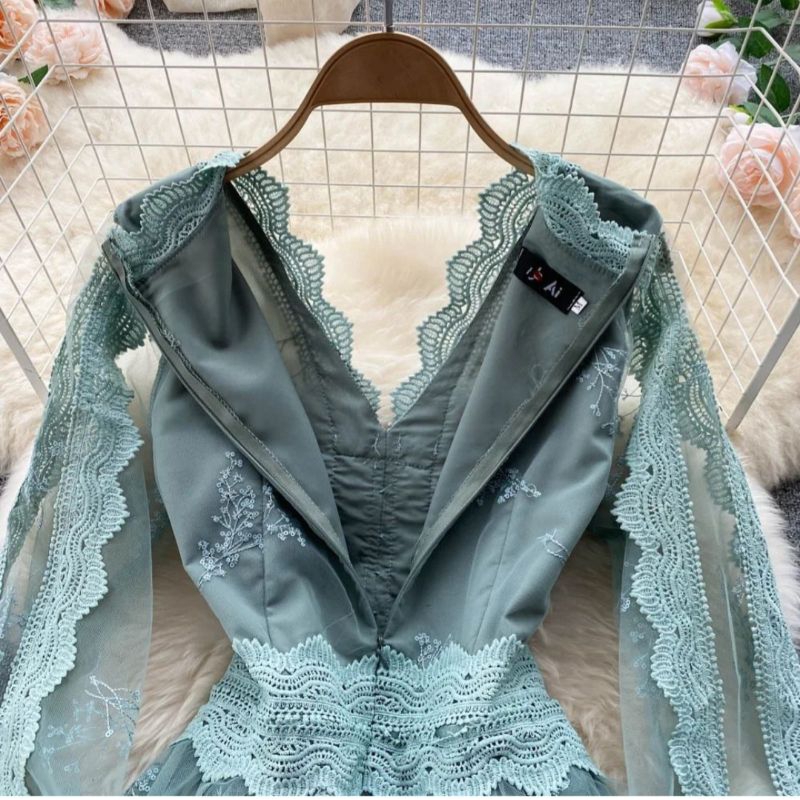 GAMIS MIKAYLA BURKAT KANCING SERIBU (FULL FURING)FASHION IMPORT TERBARU