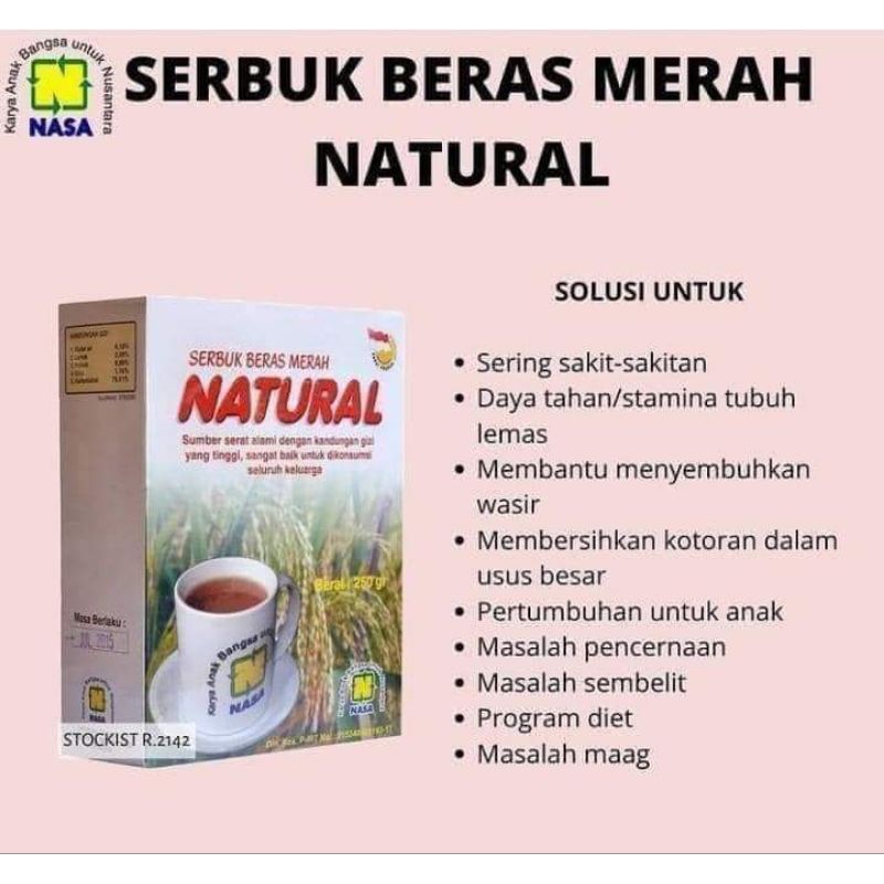 

SERBUK BERAS MERAH 250gr