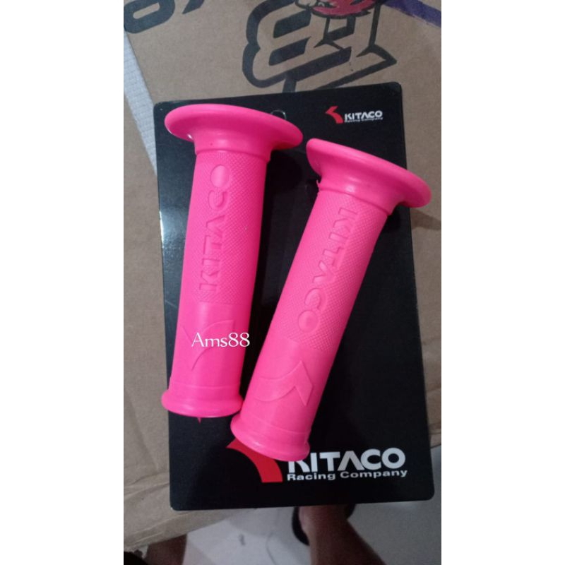 Sepasang Handgrip warna Pink - Grip Pink Model Kitaco Universal Variasi Motor Nmax Aerox Vario Beat Mio Scoopy Xeon Fino