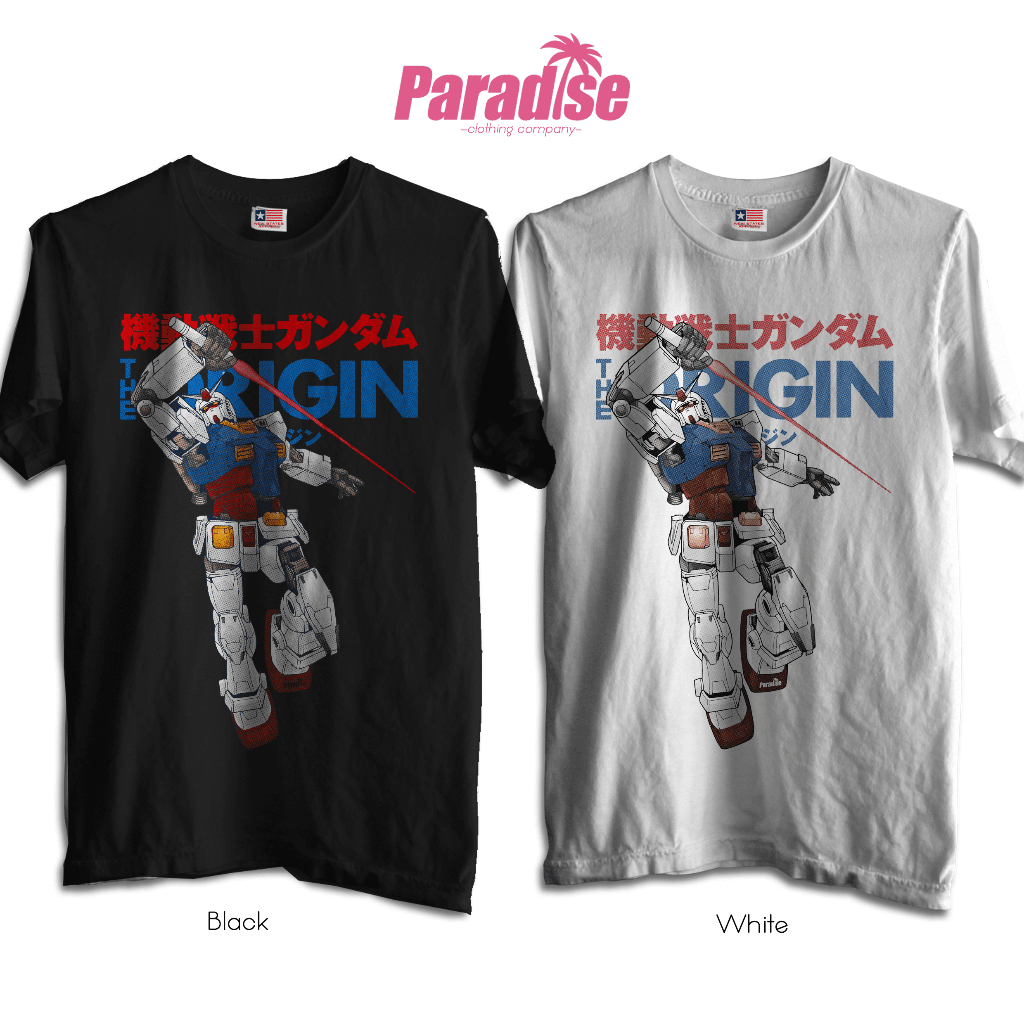 PARADISE - Kaos Anime - Gundam Origin - Supersoft Premium – Reguler / Oversized