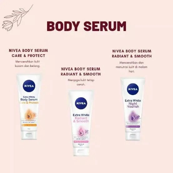 NIVEA EXTRA WHITE BODY SERUM CARE AND PROTECT &amp; NIGHT NOURISH | BODY CARE EXTRA WHITE REPAIR &amp; PROTECT SPF 15 100ML &amp; 200ML