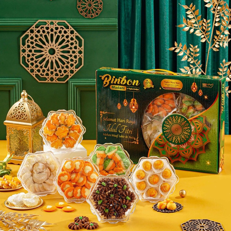 

Kue Kering Lebaran - Binbon Madani isi 6 Toples Cookies