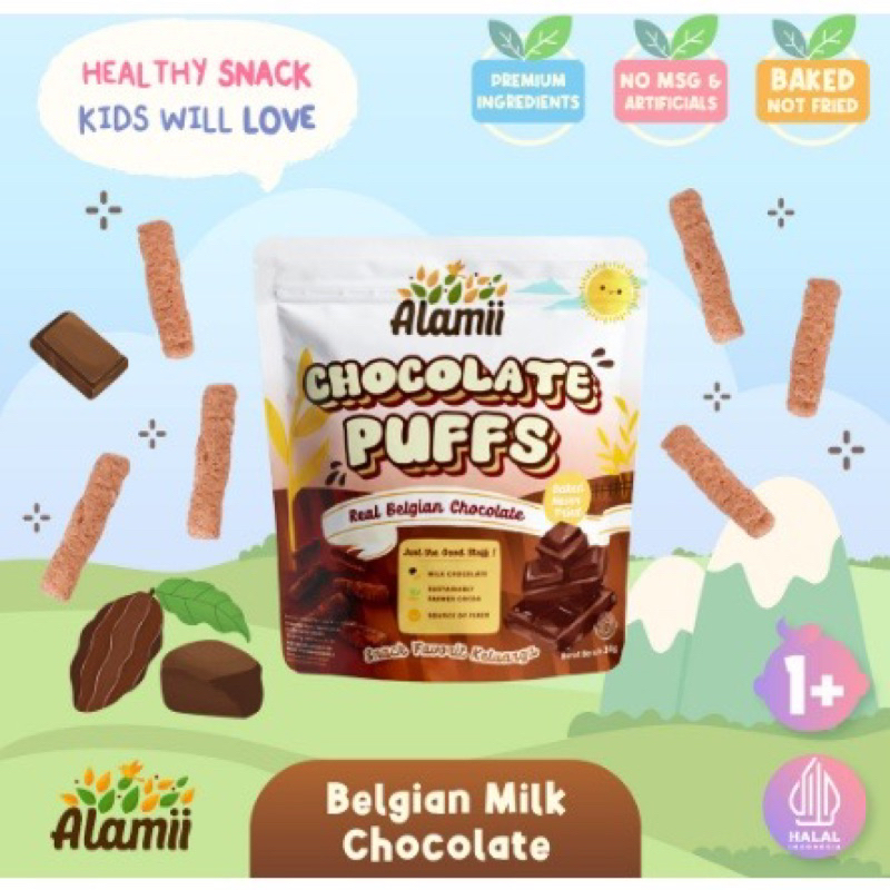 Alamii Puff Snack Bayi Anak Non MSG Camilan MPASI Bayi Finger Food Baby Snack Bekal Sekolah Anak