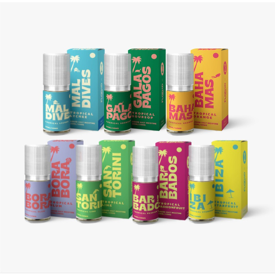 FOOM TROPICAL SERIES BAHAMAS GALAPAGOS MALDIVES BORA SANTORINI BARBADOS IBIZA SALT SALTNIC 30ML 30MG