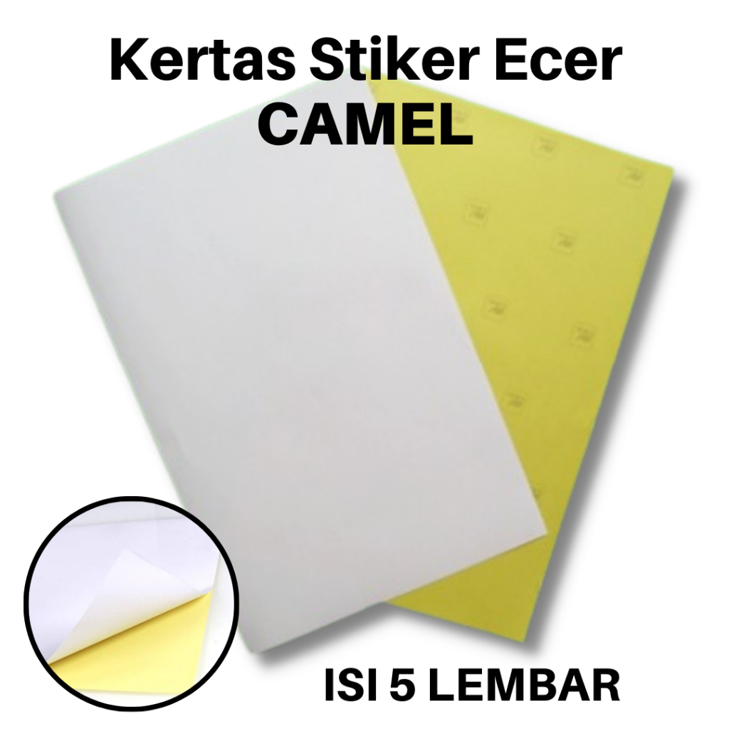 

STIKER CAMEL F4 / Kertas Stiker Ecer (ISI 5 LEMBAR)