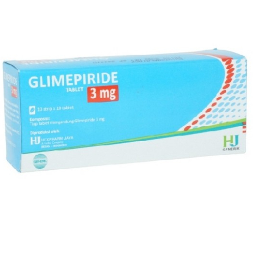 GLIMEPIRIDE 3MG 1 STRIP 10 TABLET